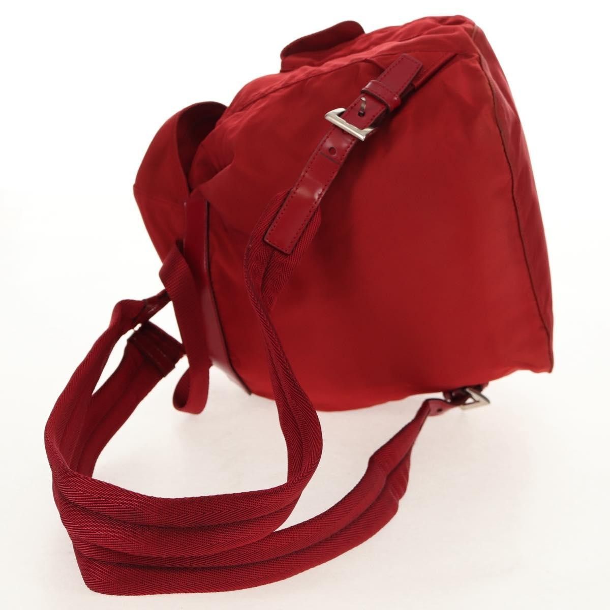 Prada Prada Vela Double Front Pocket Backpack Tessuto with Saffiano Leather Size ONE SIZE - 8 Thumbnail