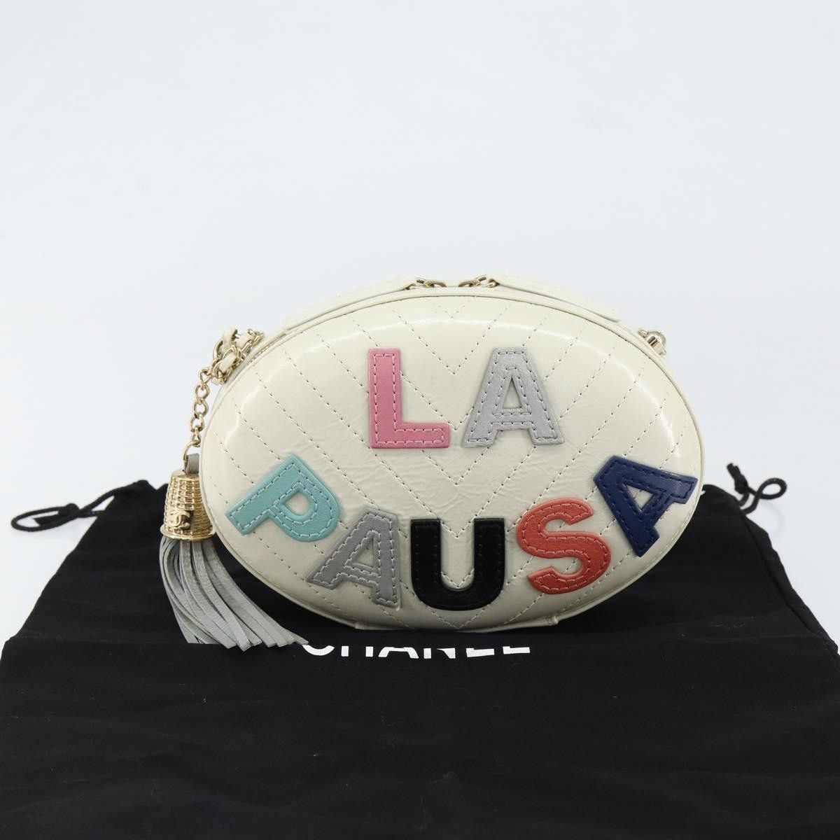 Chanel Chanel La Pausa Evening Bag Chevron Lambskin with Applique Size ONE SIZE - 16 Thumbnail