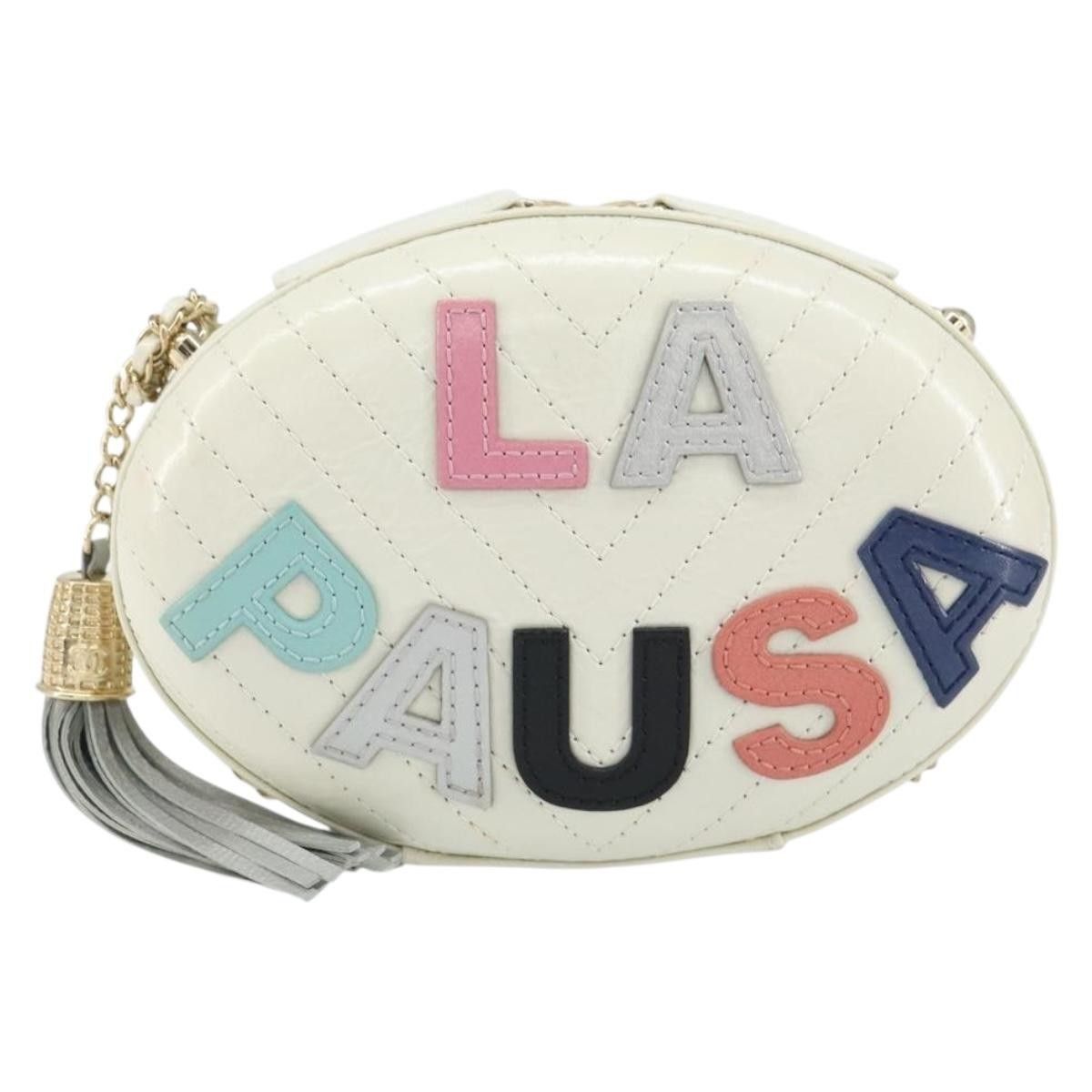 Chanel Chanel La Pausa Evening Bag Chevron Lambskin with Applique Size ONE SIZE - 22 Thumbnail