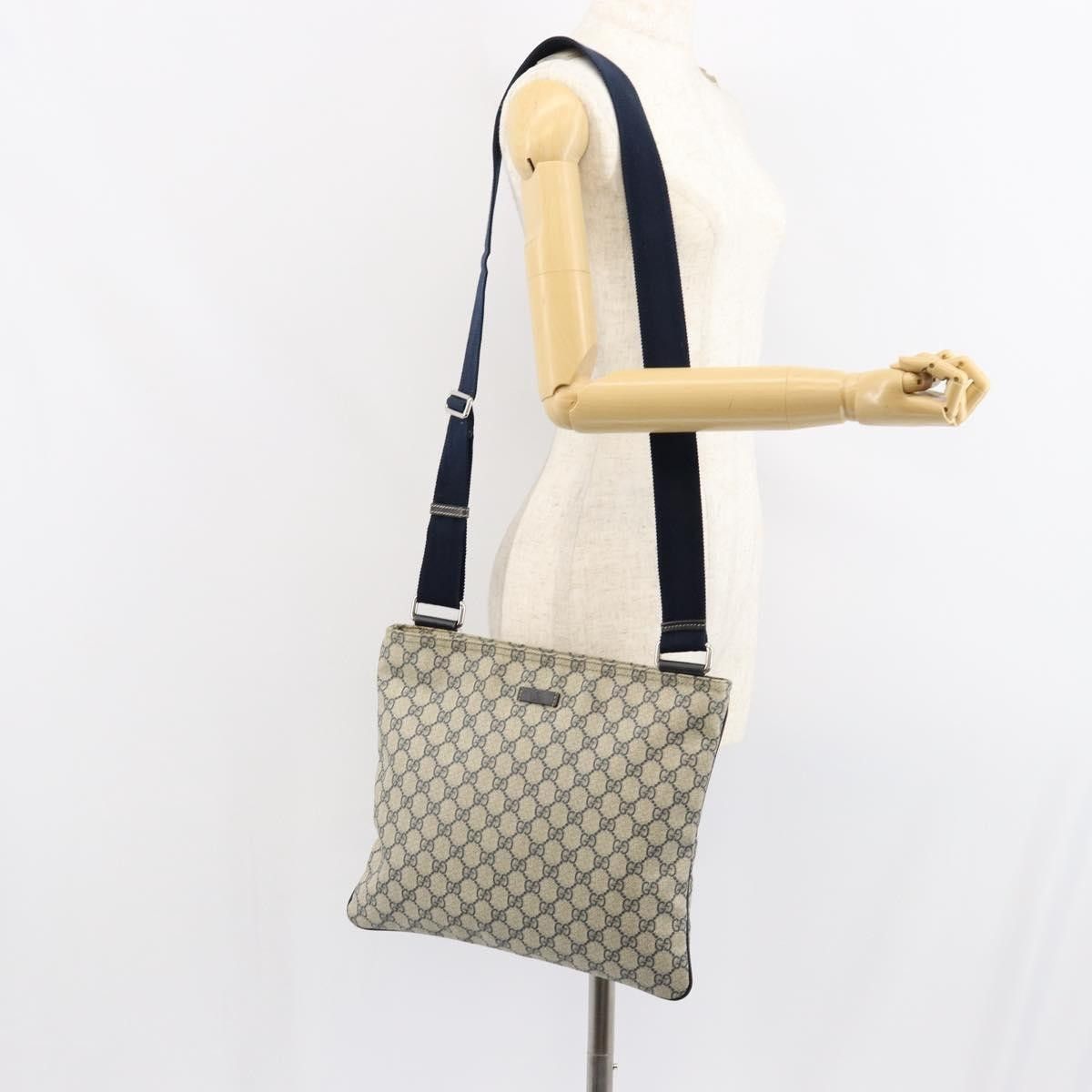 Gucci Gucci Zip Top Messenger Bag GG Coated Canvas Size ONE SIZE - 16 Thumbnail