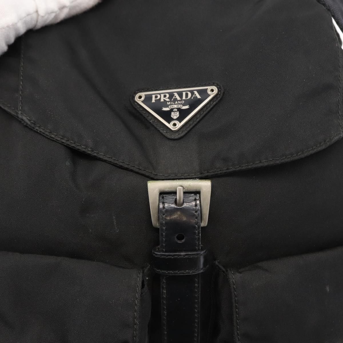 Prada Prada Vela Double Front Pocket Backpack Tessuto with Saffiano Leather Size ONE SIZE - 15 Thumbnail