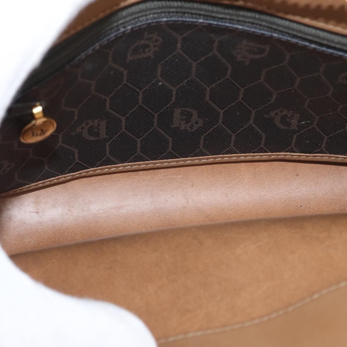 Dior Christian Dior Vintage Honeycomb Shoulder Bag Canvas and Leather Size ONE SIZE - 17 Thumbnail