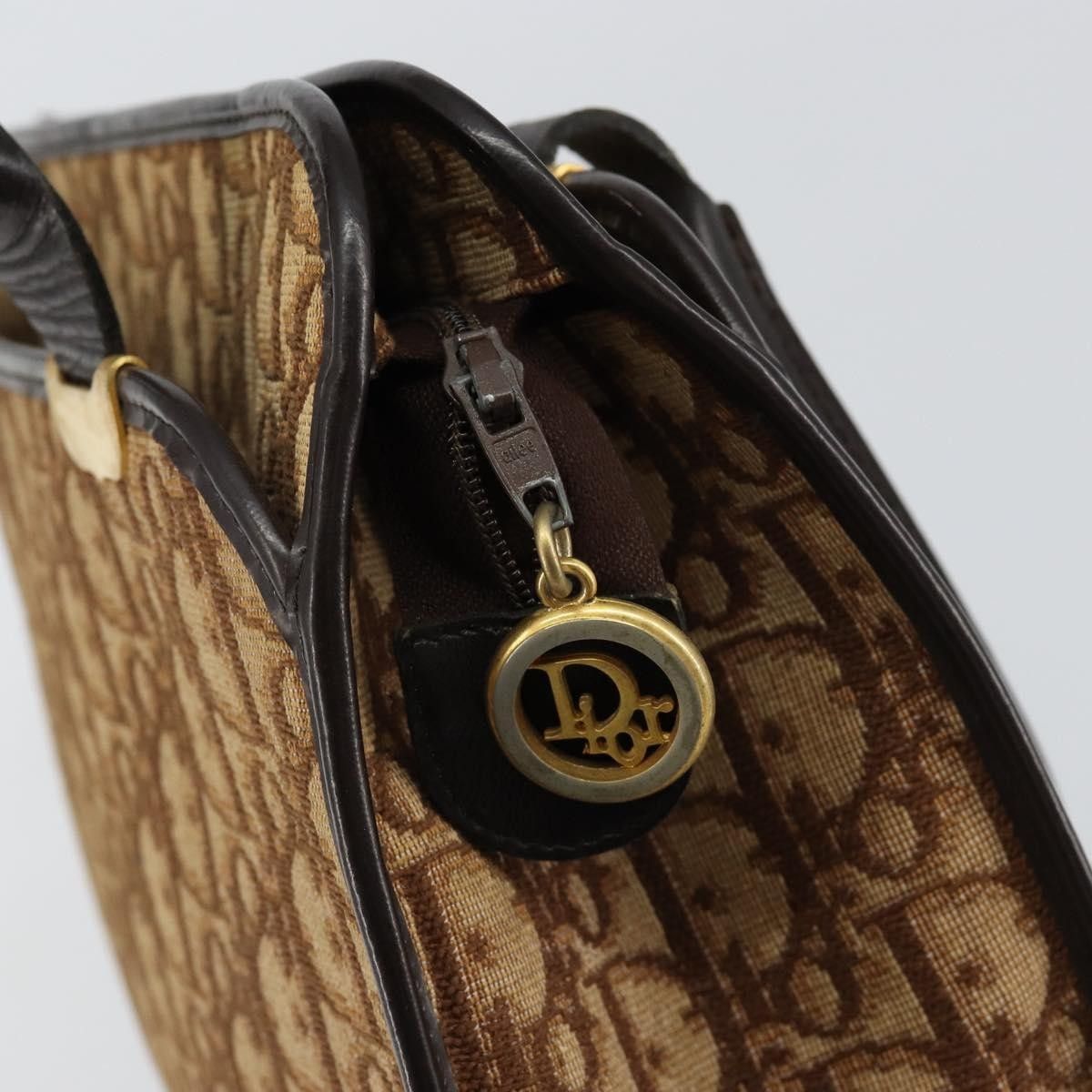 Dior Christian Dior Vintage Trotter Handbag Canvas Size ONE SIZE - 12 Thumbnail