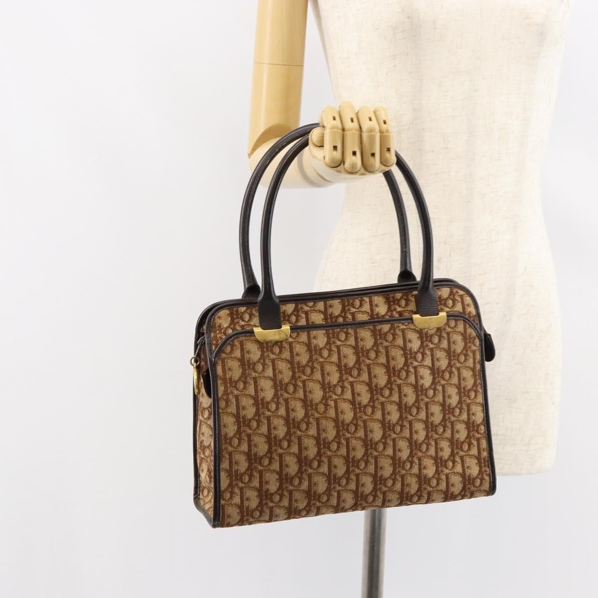 Dior Christian Dior Vintage Trotter Handbag Canvas Size ONE SIZE - 13 Thumbnail
