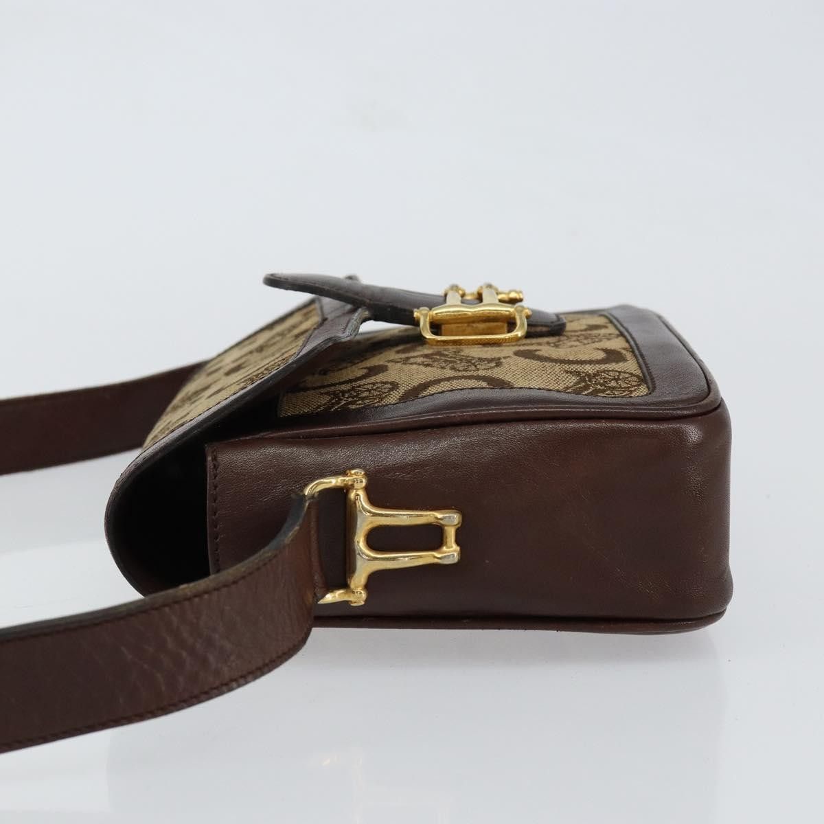 Celine Celine Vintage C Sulky Horsebit Shoulder bag Canvas and Leather Size ONE SIZE - 4 Thumbnail