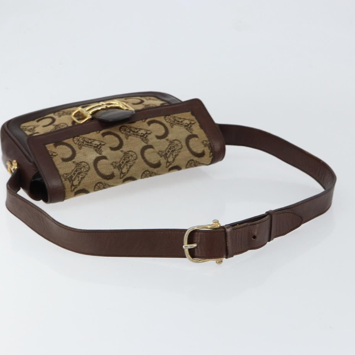Celine Celine Vintage C Sulky Horsebit Shoulder bag Canvas and Leather Size ONE SIZE - 7 Thumbnail