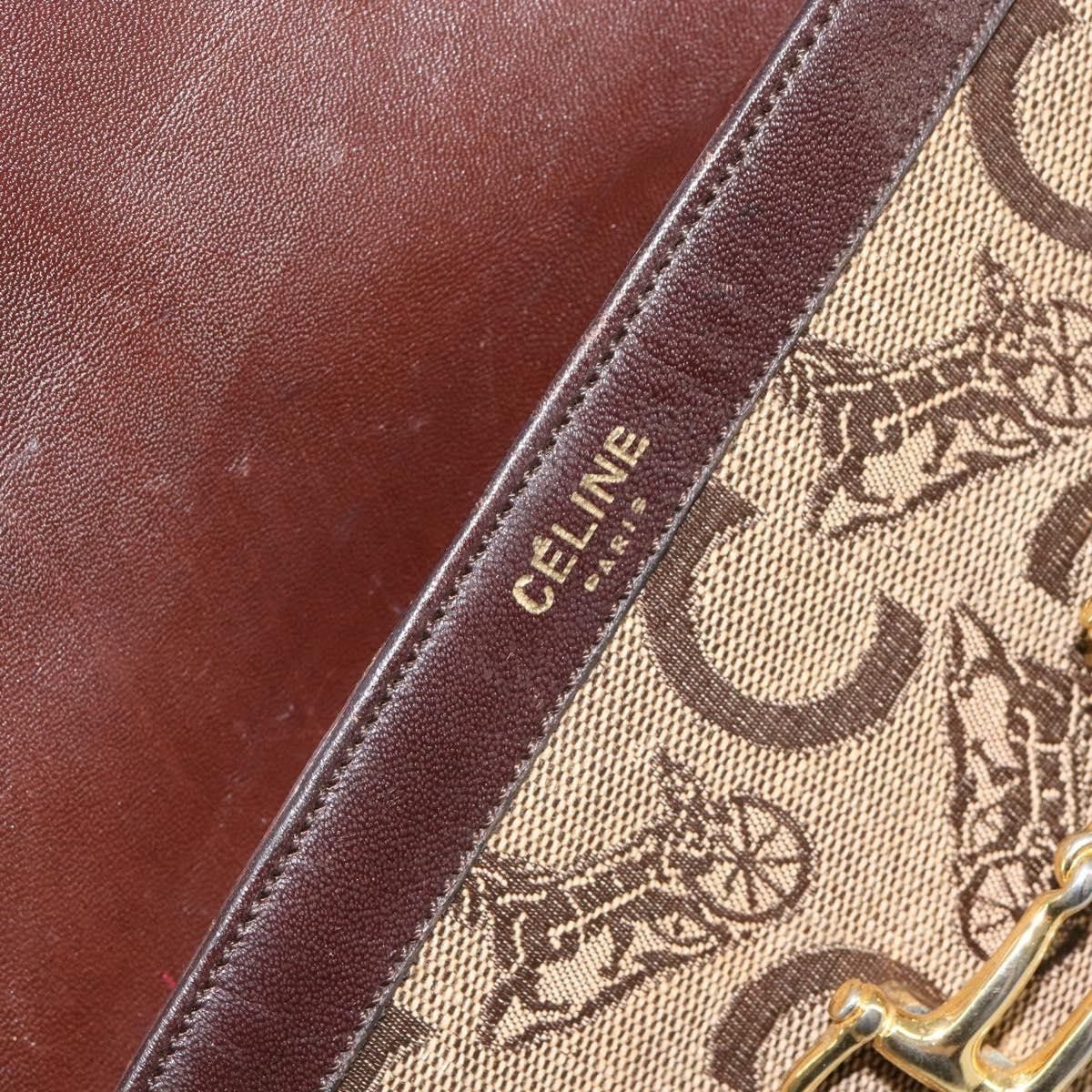 Celine Celine Vintage C Sulky Horsebit Shoulder bag Canvas and Leather Size ONE SIZE - 6 Thumbnail
