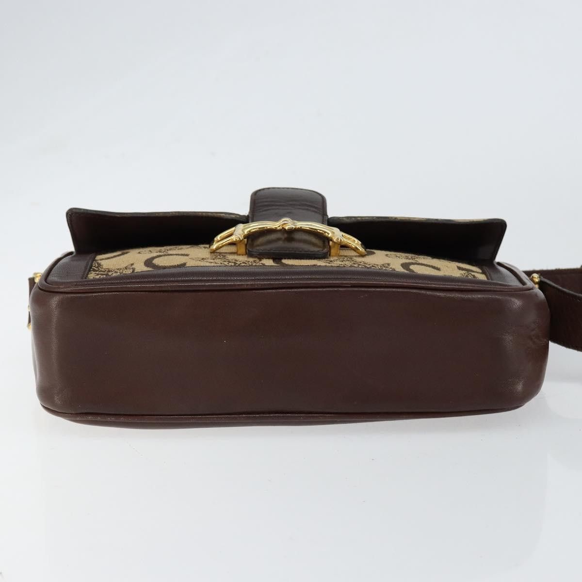 Celine Celine Vintage C Sulky Horsebit Shoulder bag Canvas and Leather Size ONE SIZE - 14 Thumbnail