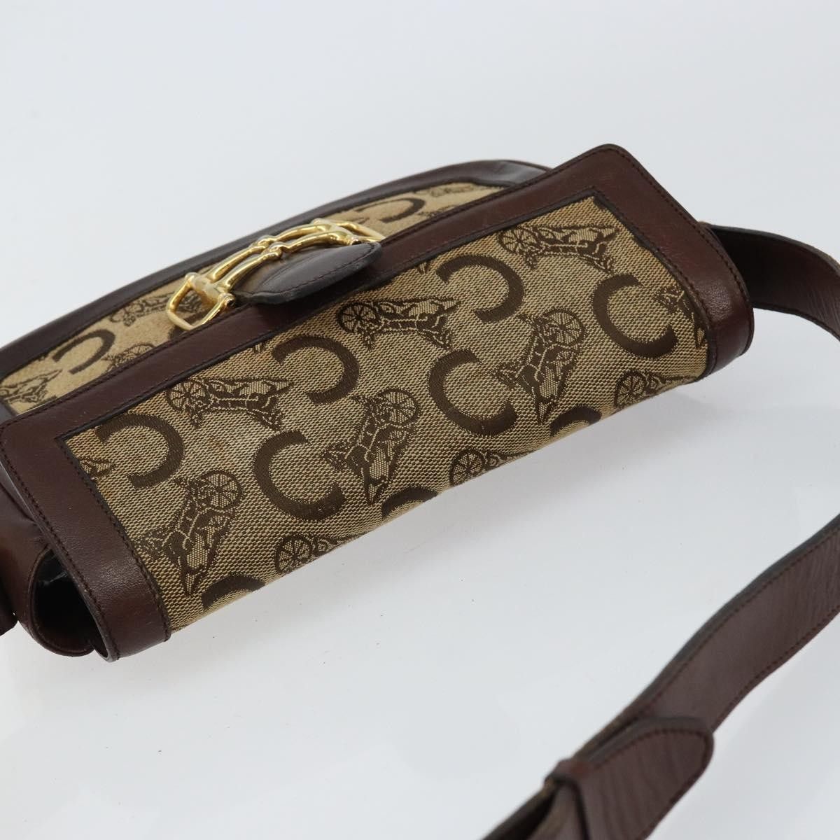 Celine Celine Vintage C Sulky Horsebit Shoulder bag Canvas and Leather Size ONE SIZE - 15 Thumbnail