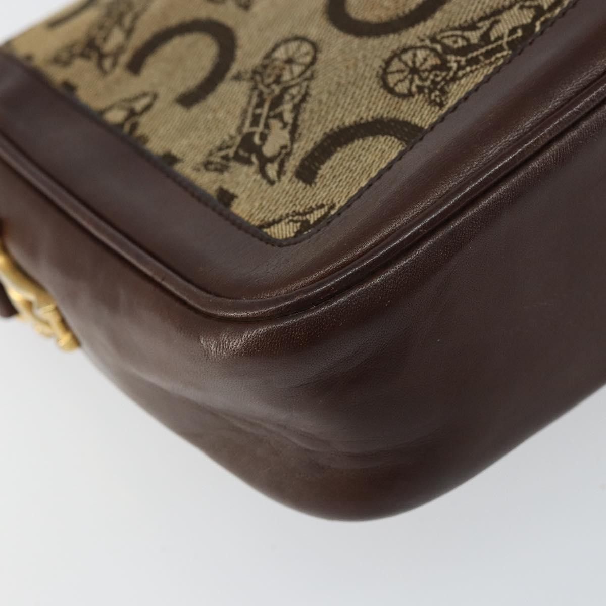 Celine Celine Vintage C Sulky Horsebit Shoulder bag Canvas and Leather Size ONE SIZE - 11 Thumbnail