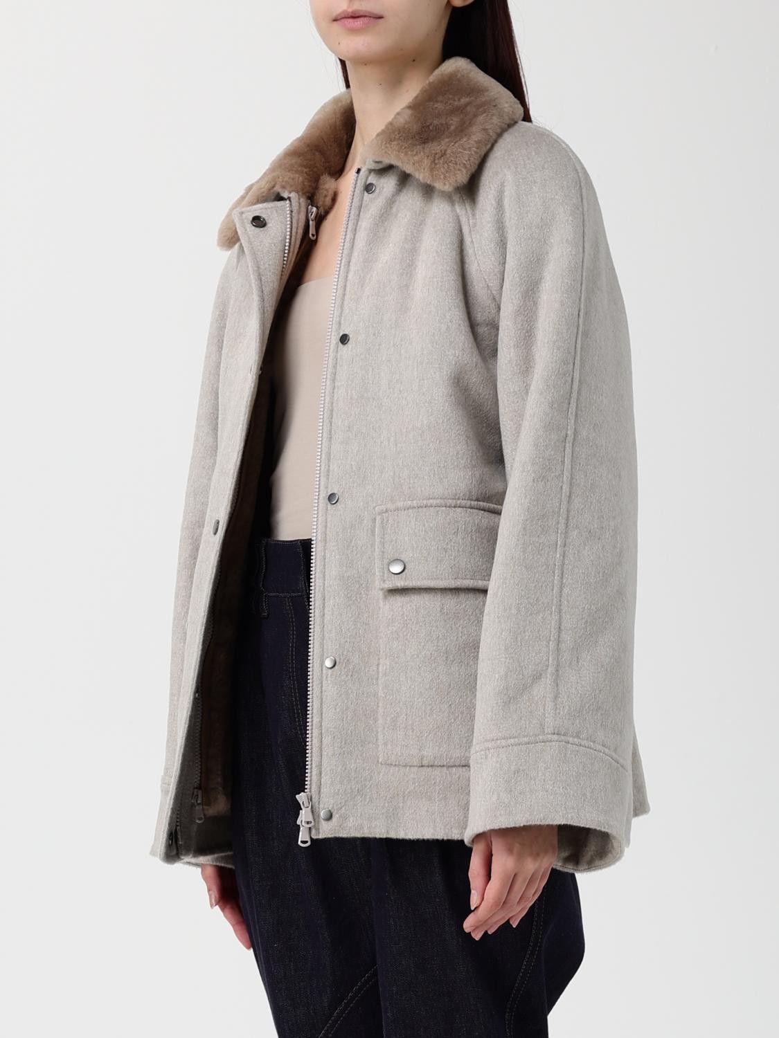 Brunello Cucinelli Brunello Cucinelli Jacket Woman Beige Size XS / US 0-2 / IT 36-38 - 4 Thumbnail