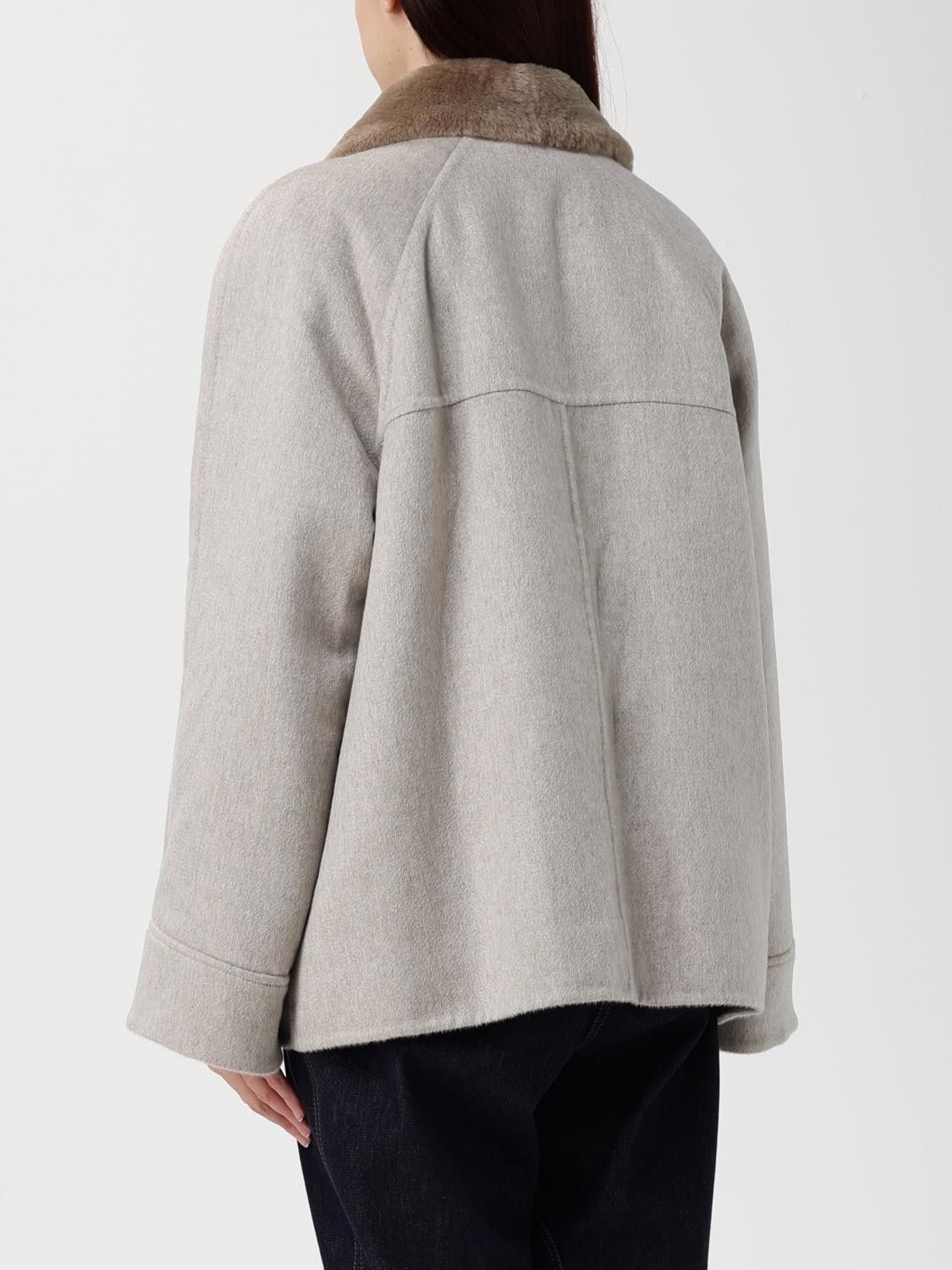 Brunello Cucinelli Brunello Cucinelli Jacket Woman Beige Size XS / US 0-2 / IT 36-38 - 3 Thumbnail