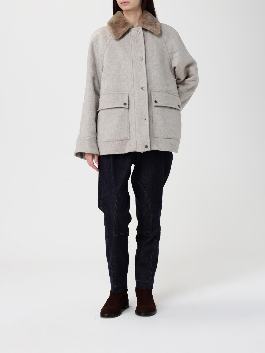 Brunello Cucinelli Brunello Cucinelli Jacket Woman Beige Size XS / US 0-2 / IT 36-38 - 2 Thumbnail