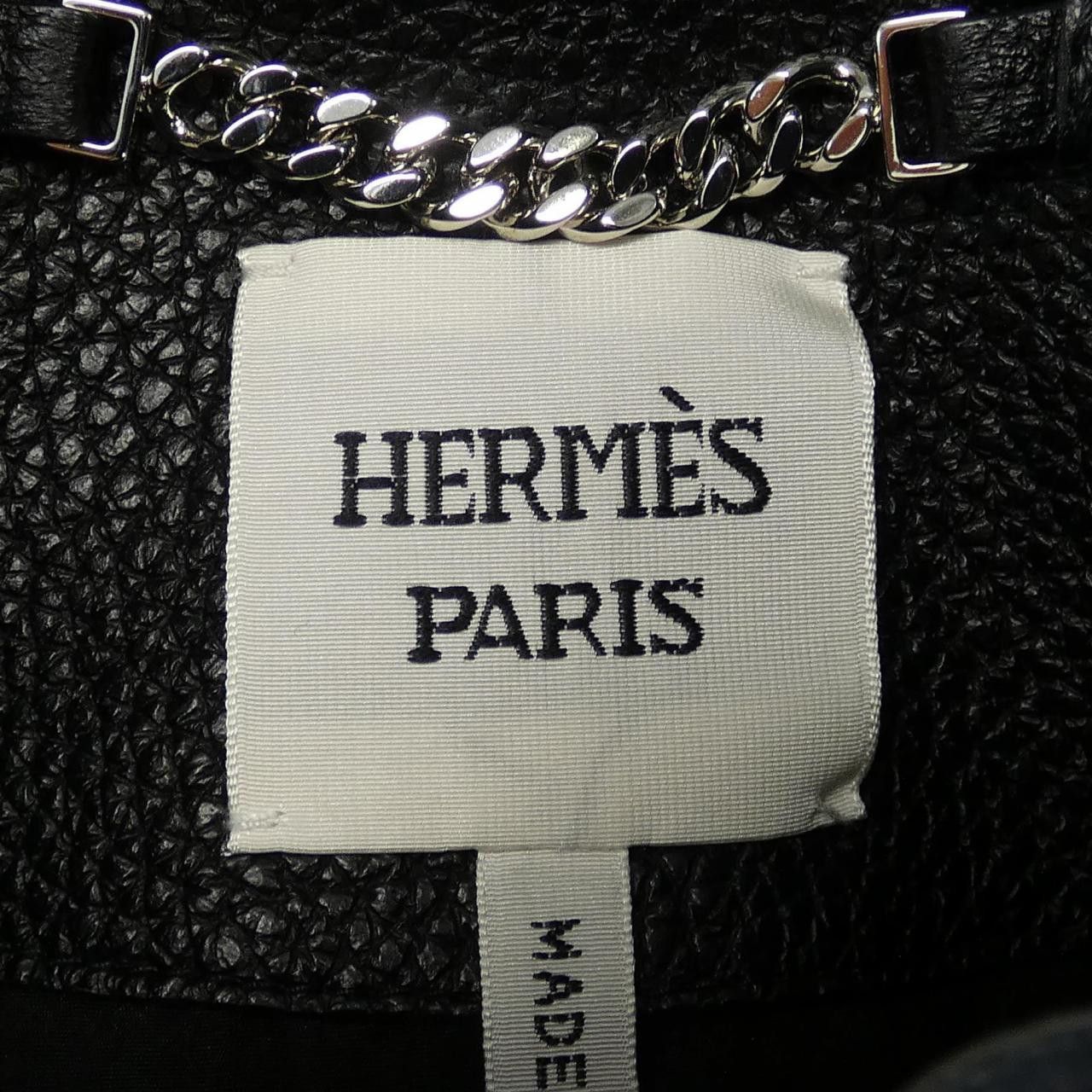 Hermes Hermes Hermes Leather Jacket Leather Outerwear DUTY FREE for USA Size ONE SIZE - 4 Thumbnail