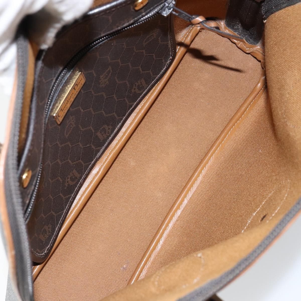 Dior Christian Dior Vintage Honeycomb Handbag Canvas Leather Size ONE SIZE - 5 Thumbnail