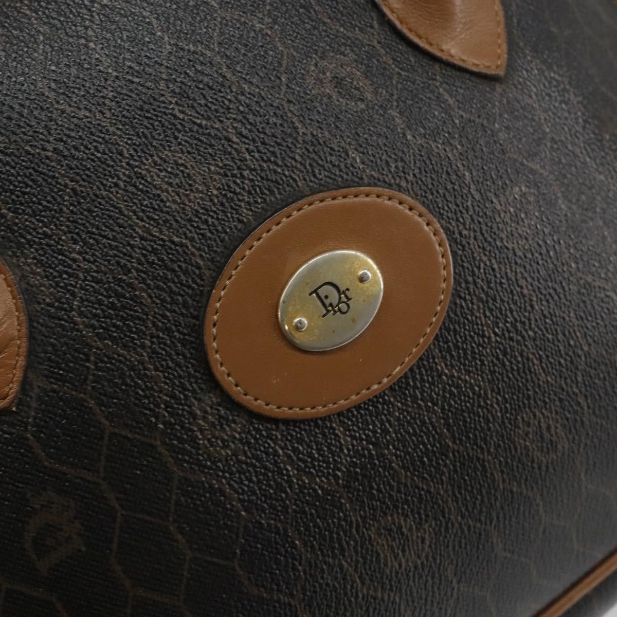 Dior Christian Dior Vintage Honeycomb Handbag Canvas Leather Size ONE SIZE - 12 Thumbnail