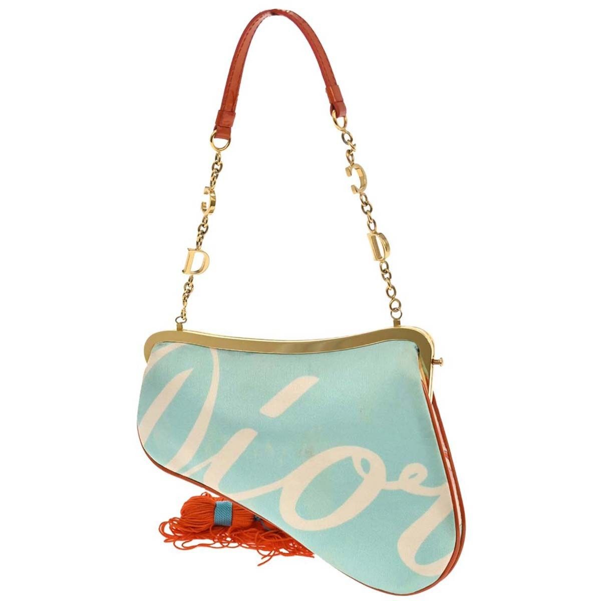 Dior Christian Dior Vintage Saddle Bag Embroidered Satin Size ONE SIZE - 2 Thumbnail