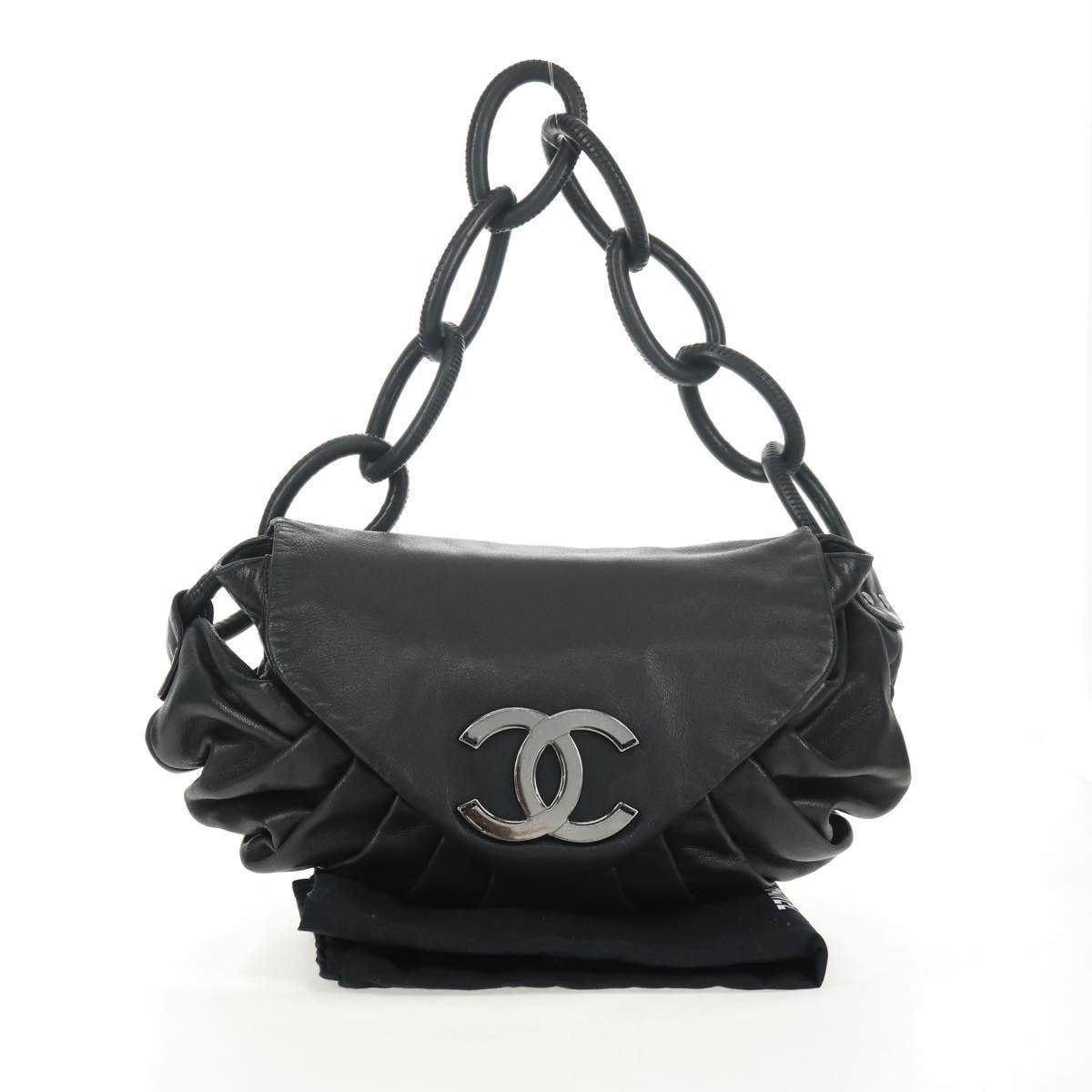 Chanel Chanel CC Rings Flap Bag Pleated Lambskin Size ONE SIZE - 14 Thumbnail