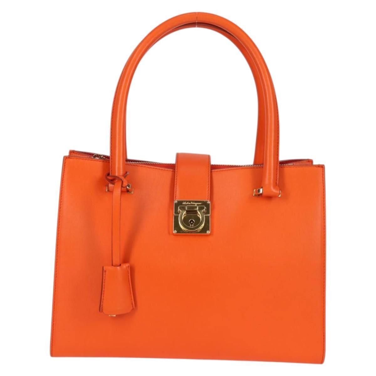 Salvatore Ferragamo Salvatore Ferragamo Gancio Lock Tote Leather Size ONE SIZE - 18 Thumbnail