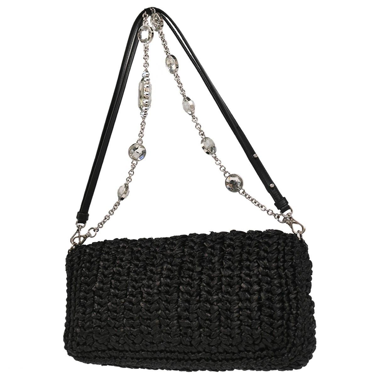 Miu Miu Miu Miu Crystal Clutch Crochet Raffia Size ONE SIZE - 2 Thumbnail