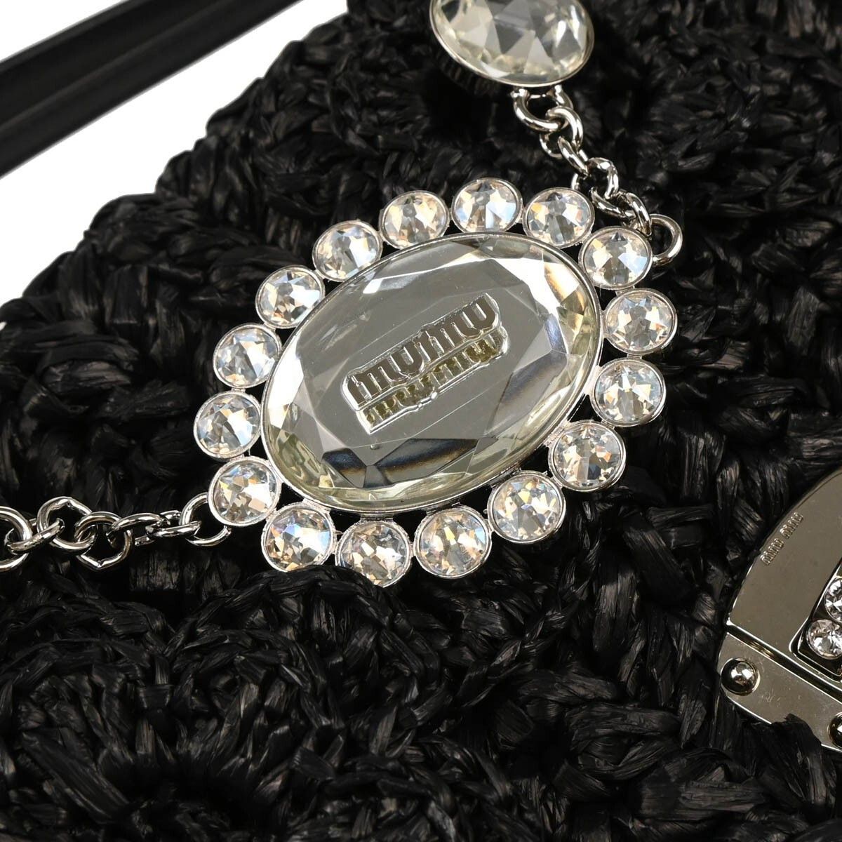 Miu Miu Miu Miu Crystal Clutch Crochet Raffia Size ONE SIZE - 4 Thumbnail