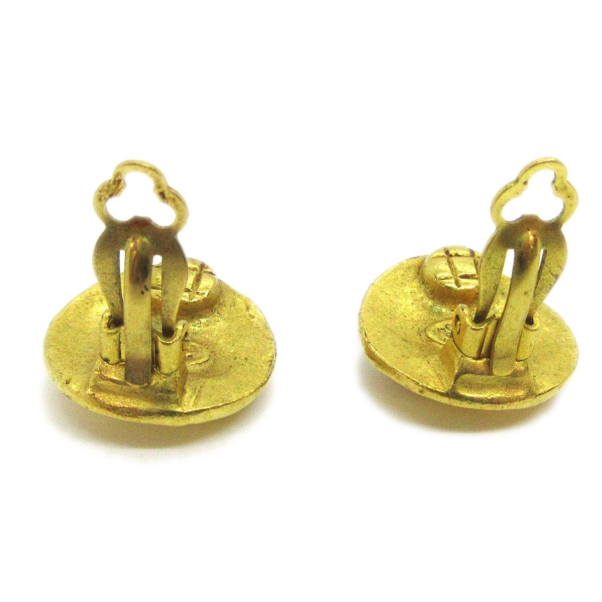 Chanel Chanel Vintage CC Round Clip-On Metal Size ONE SIZE - 4 Thumbnail