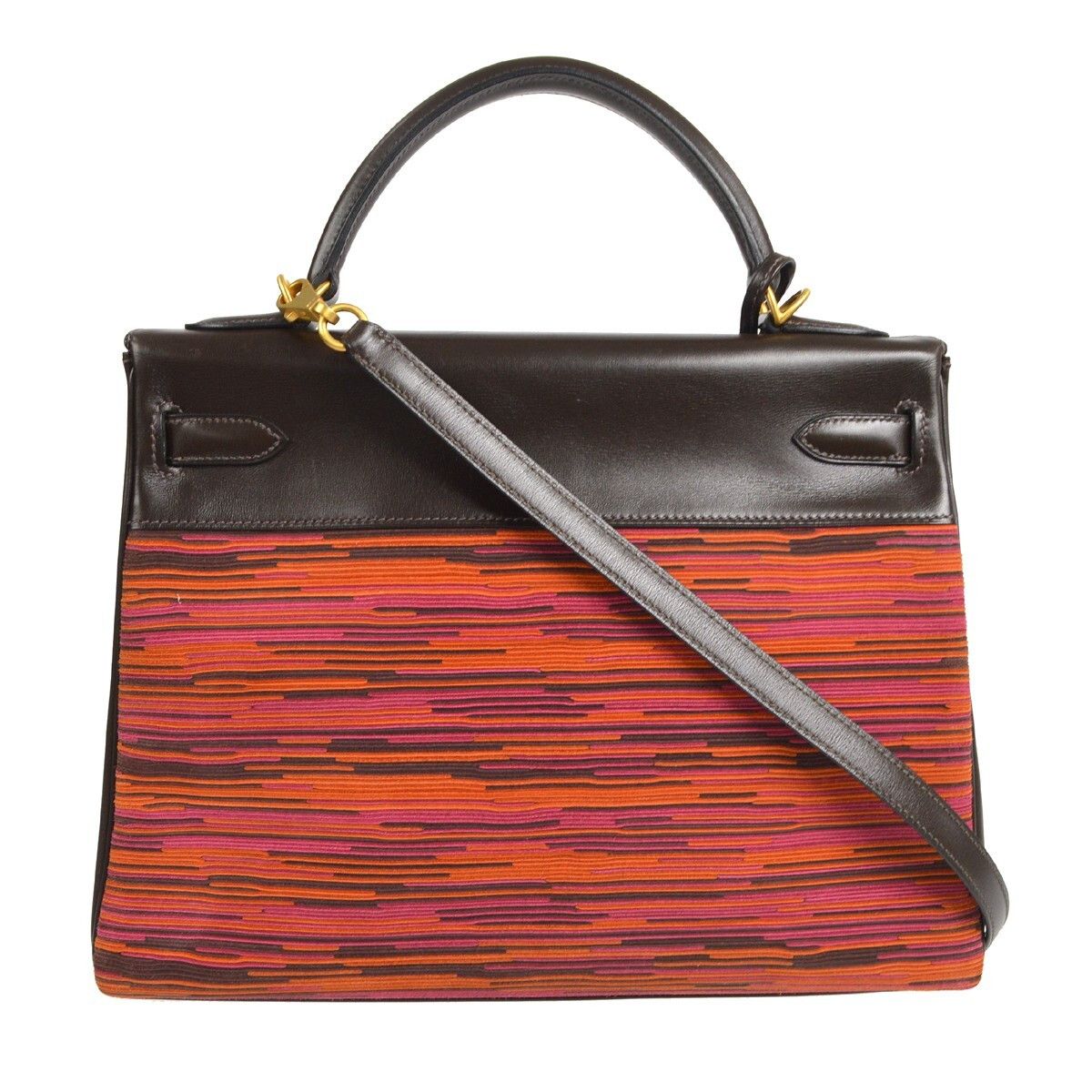 Hermes Hermes Kelly Handbag Vibrato and Box Calf with Gold Hardware Size ONE SIZE - 2 Thumbnail