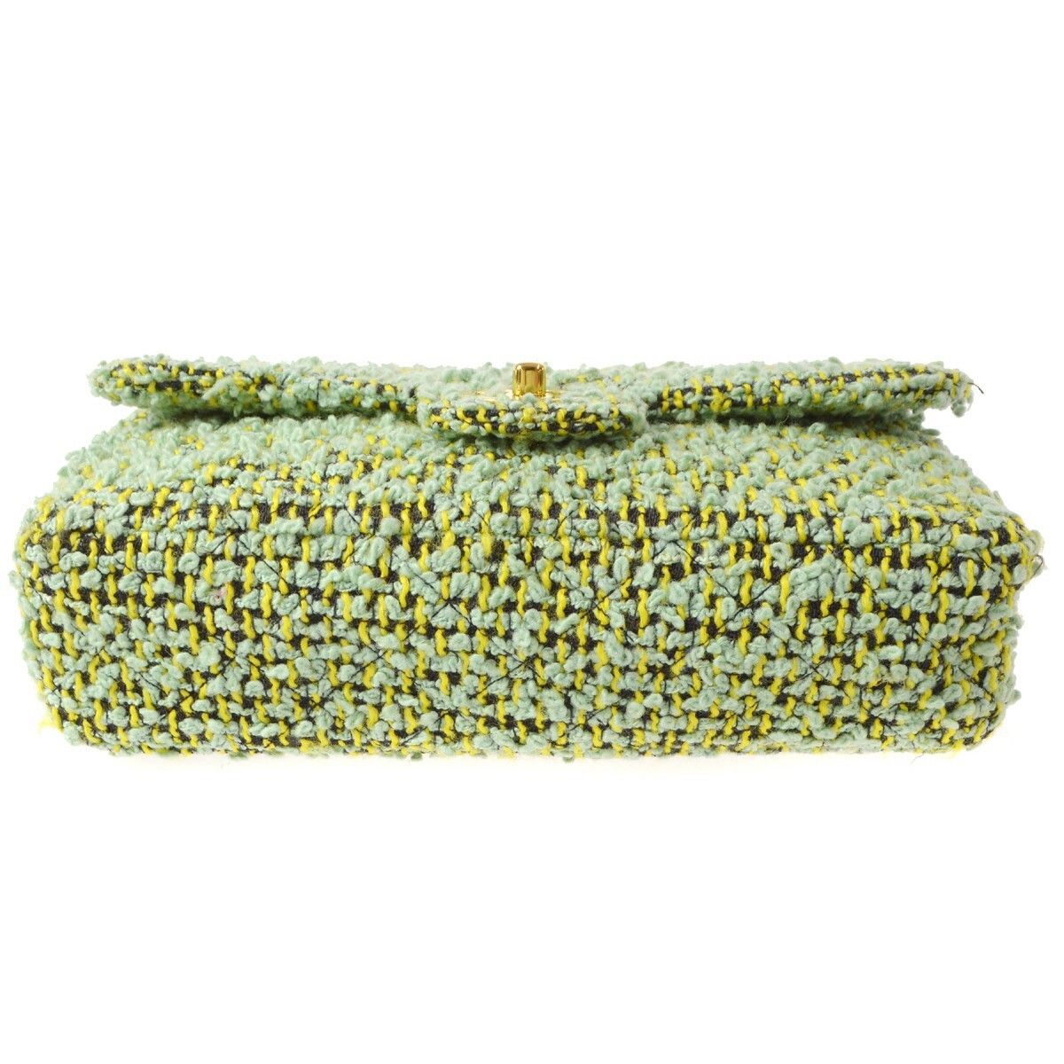 Chanel Chanel Vintage Classic Top Handle Flap Bag Quilted Tweed Size ONE SIZE - 7 Thumbnail