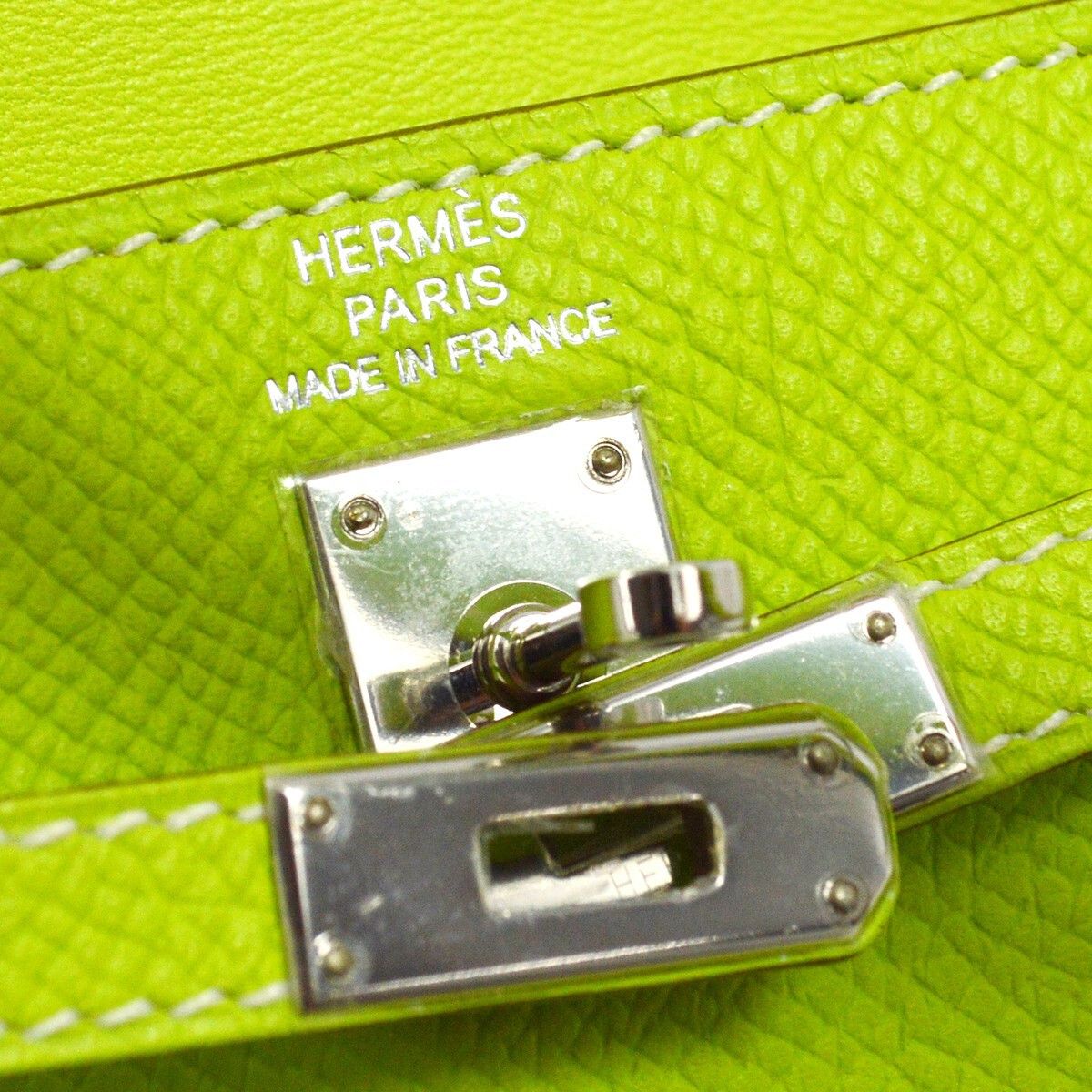 Hermes Hermes Kelly Mini II Bag Green Epsom with Palladium Hardware Size ONE SIZE - 4 Thumbnail