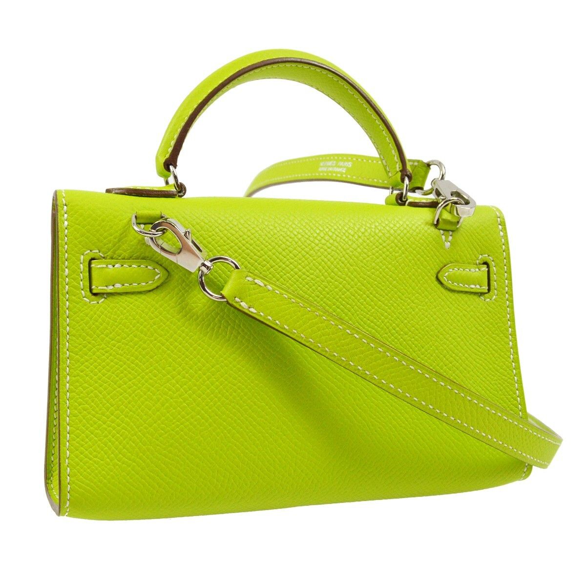 Hermes Hermes Kelly Mini II Bag Green Epsom with Palladium Hardware Size ONE SIZE - 2 Thumbnail