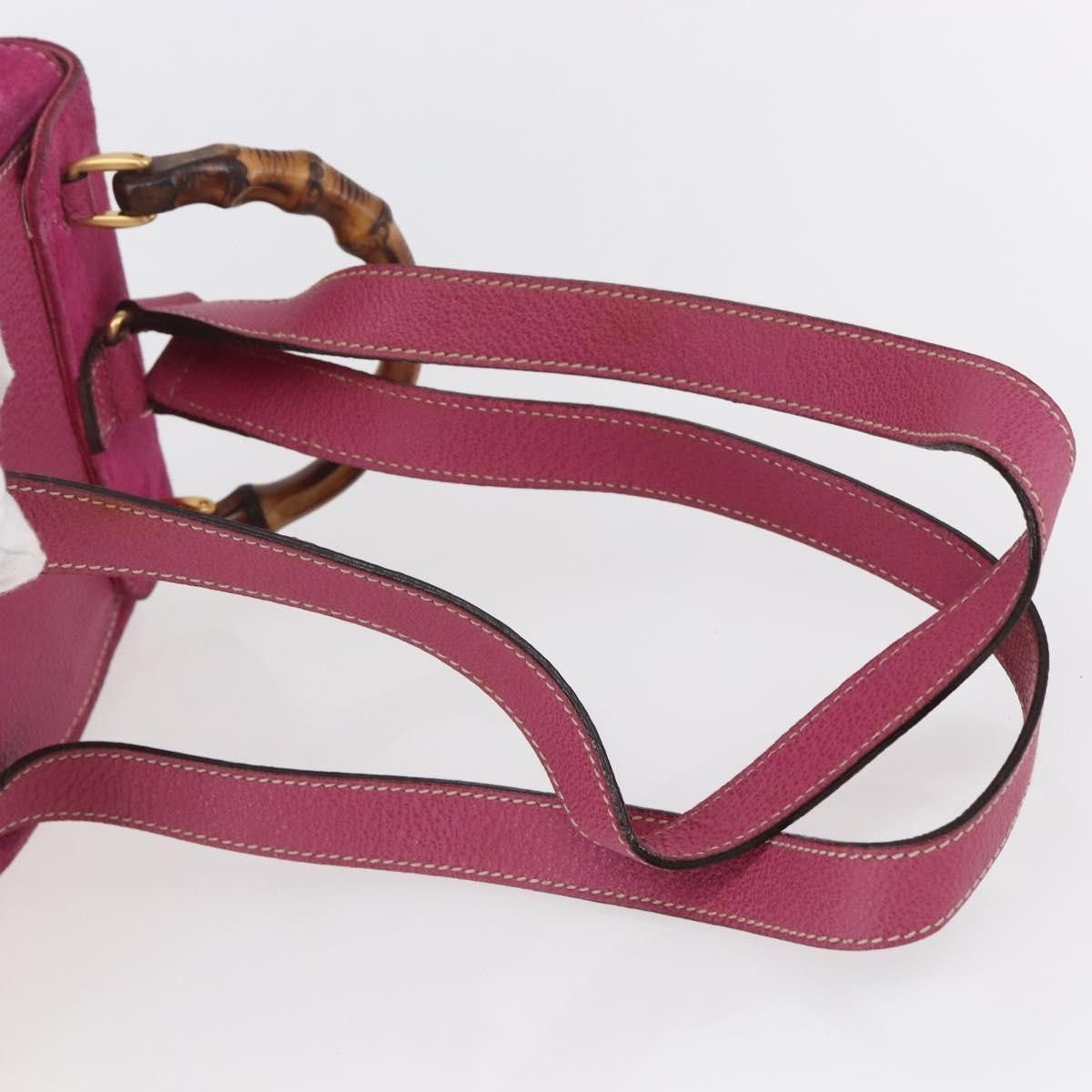Gucci Gucci Vintage Bamboo Backpack Suede Size ONE SIZE - 18 Thumbnail