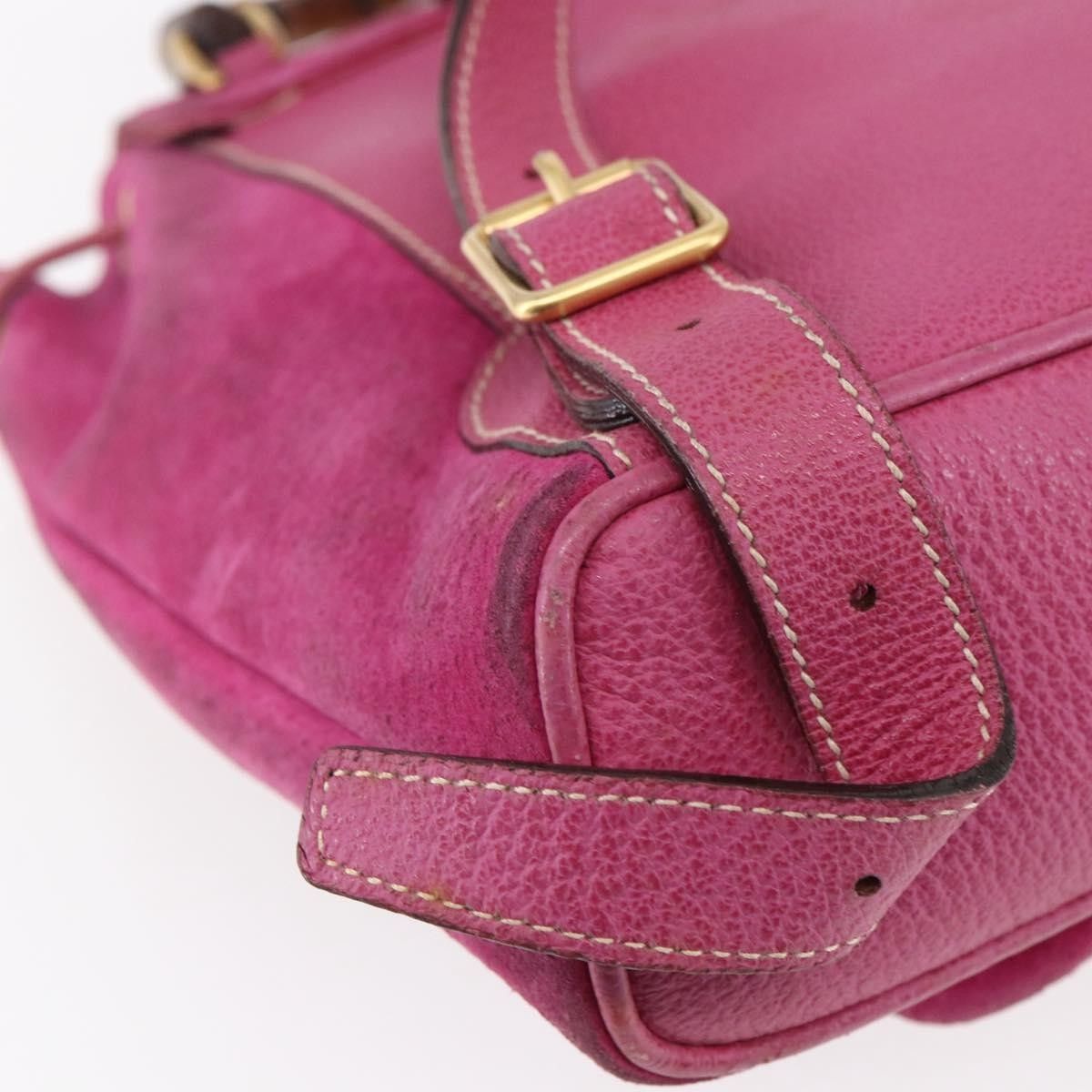 Gucci Gucci Vintage Bamboo Backpack Suede Size ONE SIZE - 9 Thumbnail