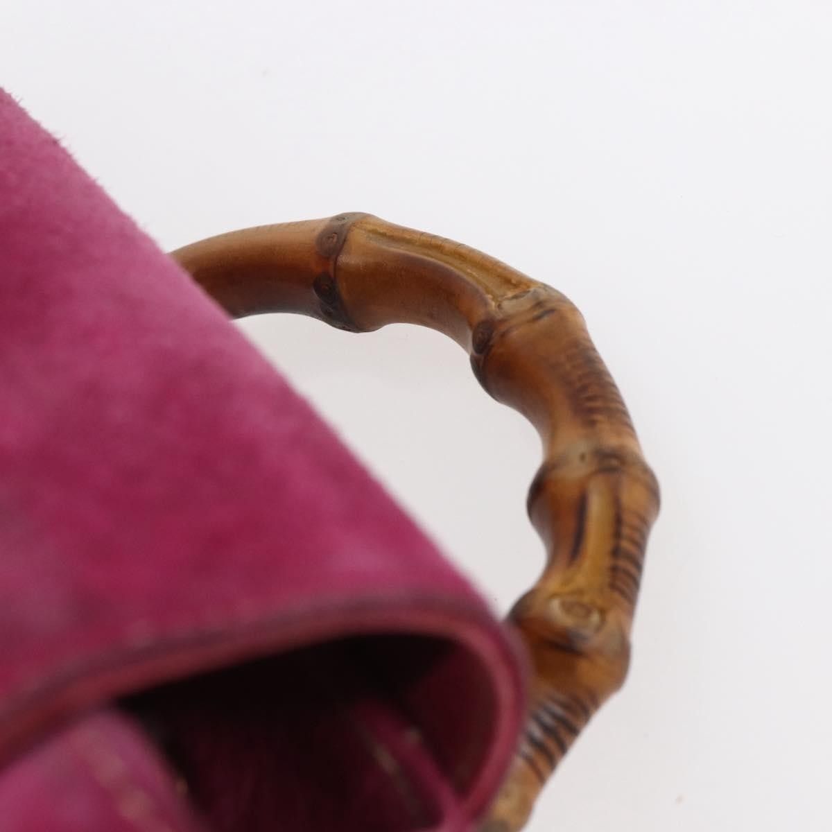 Gucci Gucci Vintage Bamboo Backpack Suede Size ONE SIZE - 17 Thumbnail