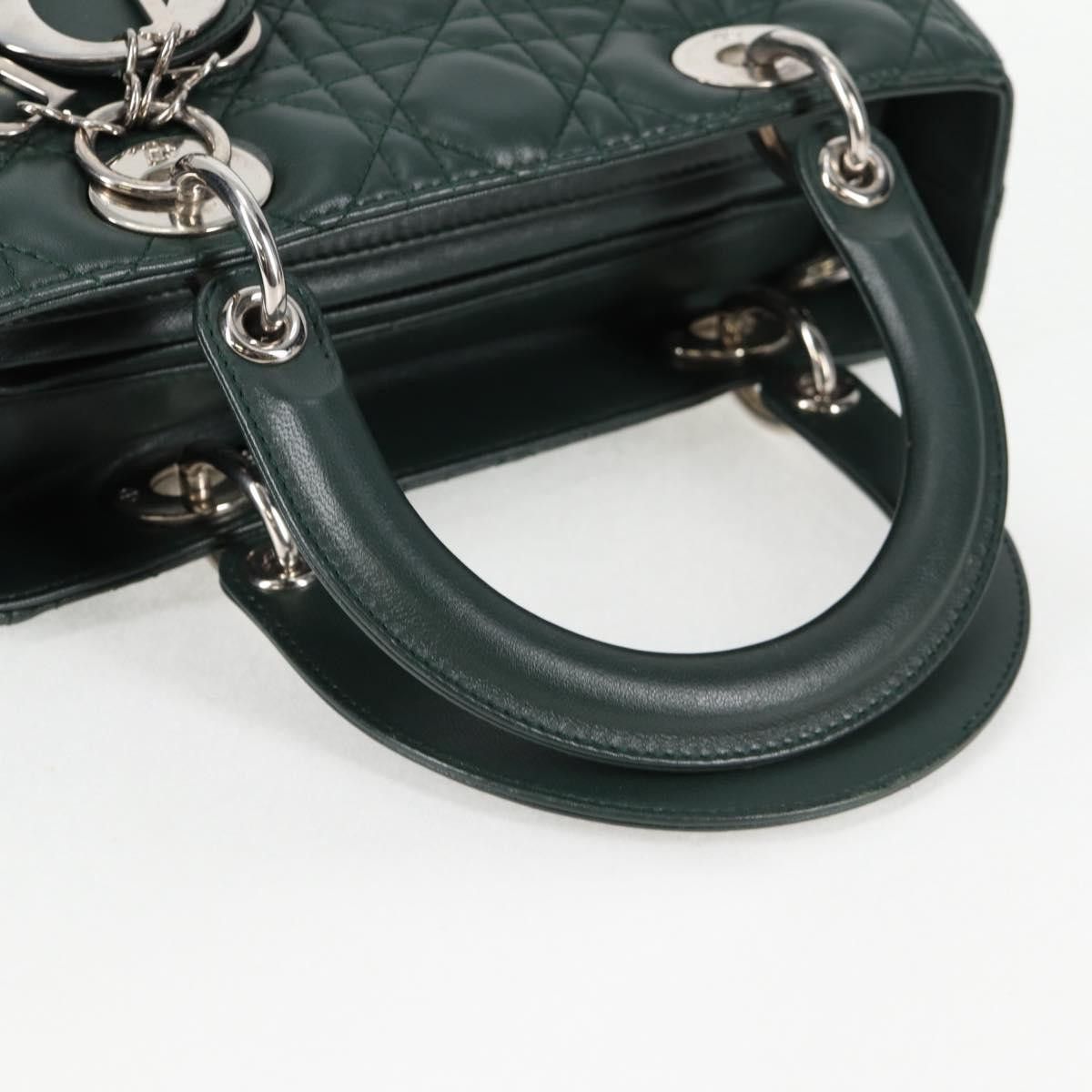 Dior Christian Dior Vintage Lady Dior Bag Cannage Quilt Lambskin Size ONE SIZE - 13 Thumbnail