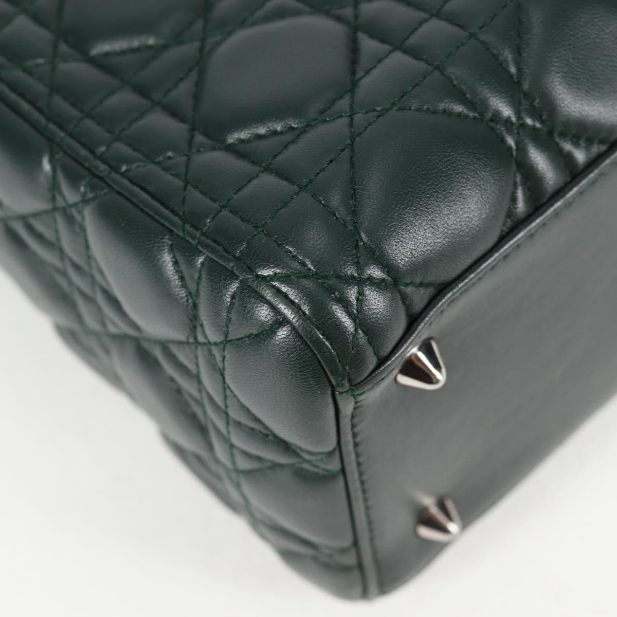 Dior Christian Dior Vintage Lady Dior Bag Cannage Quilt Lambskin Size ONE SIZE - 9 Thumbnail