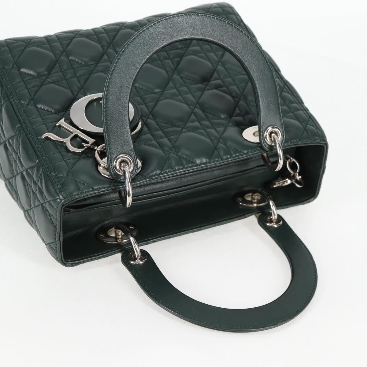 Dior Christian Dior Vintage Lady Dior Bag Cannage Quilt Lambskin Size ONE SIZE - 21 Thumbnail