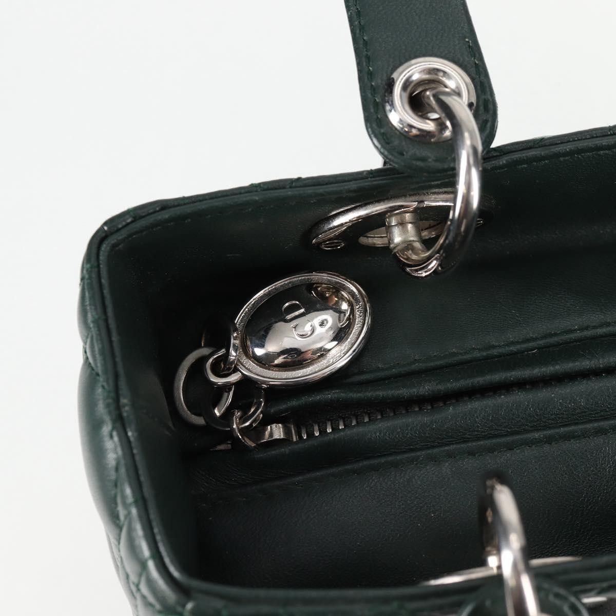 Dior Christian Dior Vintage Lady Dior Bag Cannage Quilt Lambskin Size ONE SIZE - 11 Thumbnail