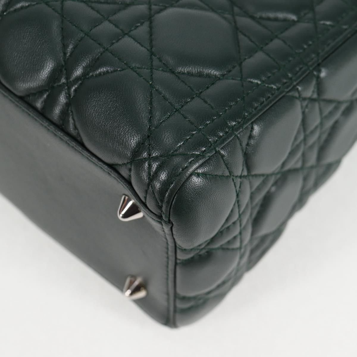 Dior Christian Dior Vintage Lady Dior Bag Cannage Quilt Lambskin Size ONE SIZE - 7 Thumbnail