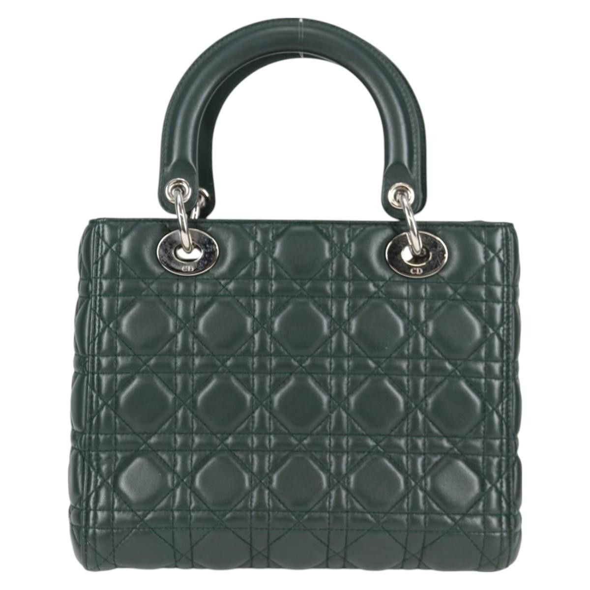 Dior Christian Dior Vintage Lady Dior Bag Cannage Quilt Lambskin Size ONE SIZE - 2 Thumbnail