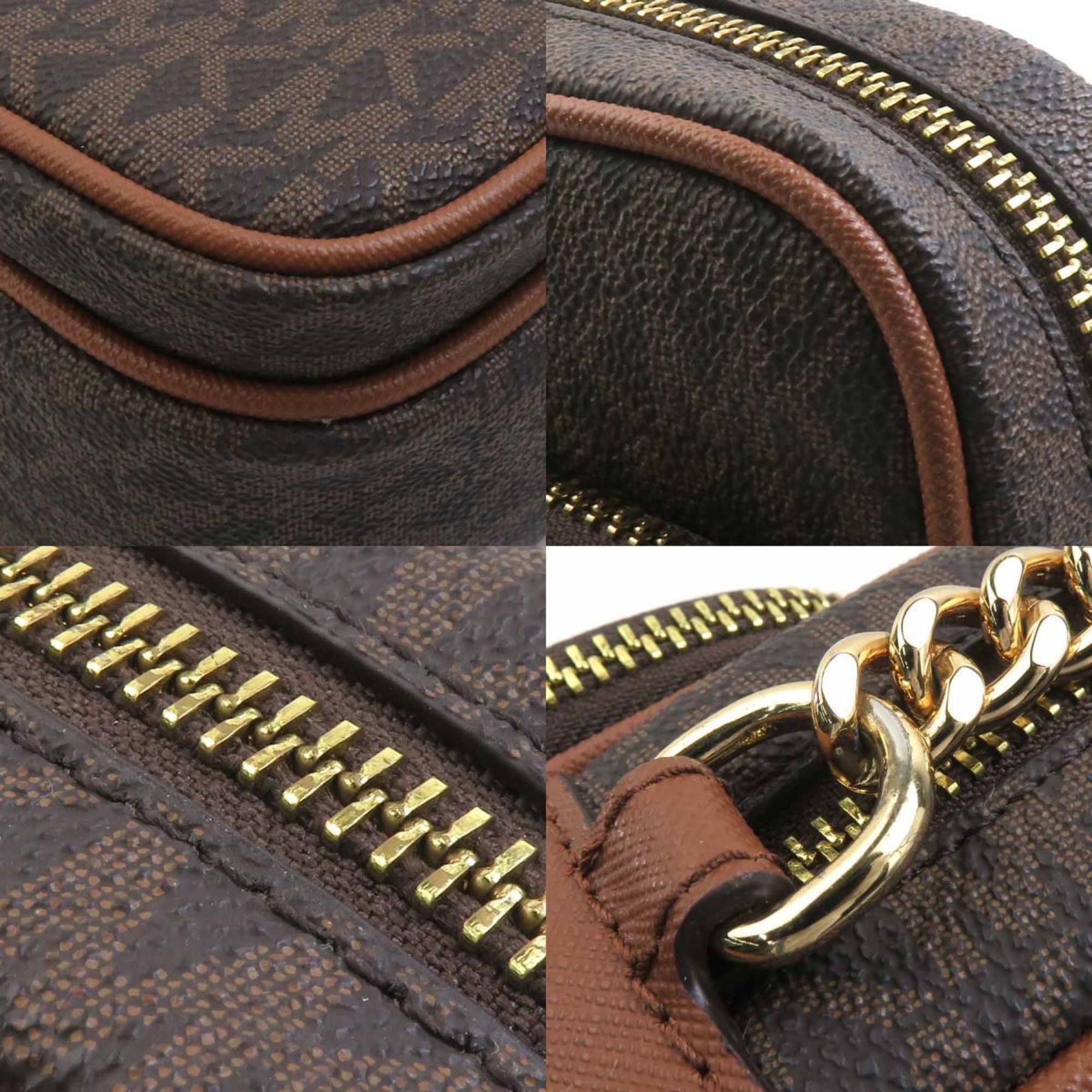 Michael Kors Michael Kors Women's Coated Canvas Shoulder Bag, Brown, r10883n Size ONE SIZE - 3 Thumbnail