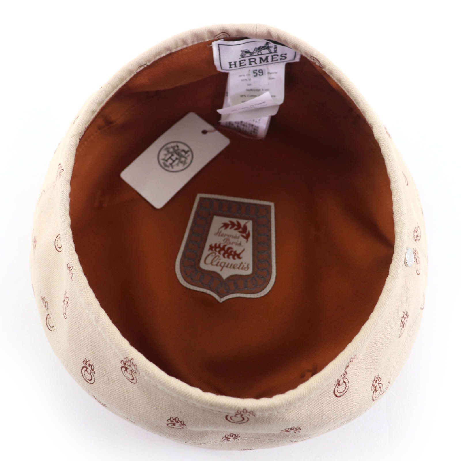 Hermes Hermes Hermes Saint Honor Serie Cotton Beret Cotton Hats DUTY FREE for USA Size ONE SIZE - 6 Thumbnail