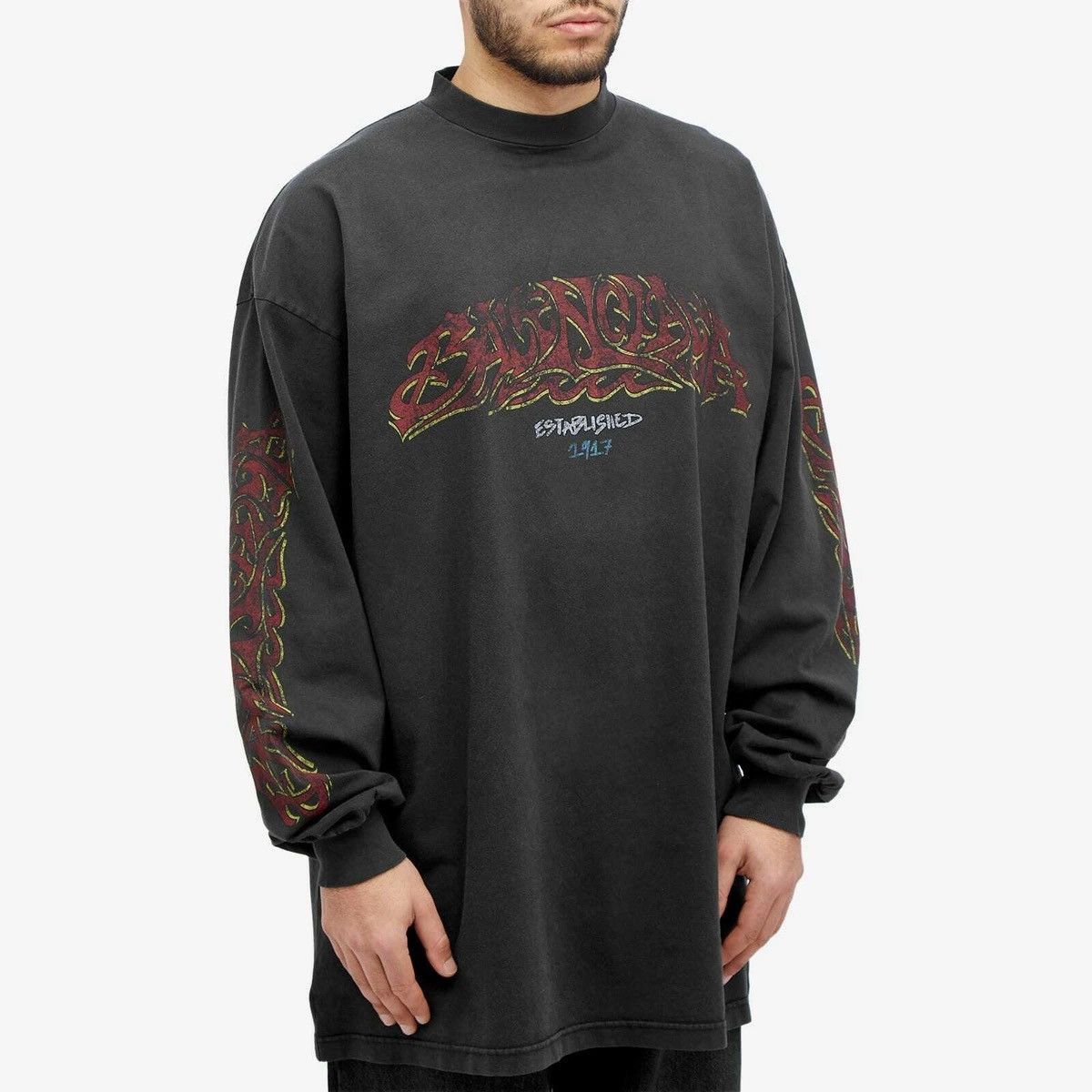 Balenciaga Balenciaga Offshore Long Sleeve Oversized T-Shirt Size US S / EU 44-46 / 1 - 2 Thumbnail