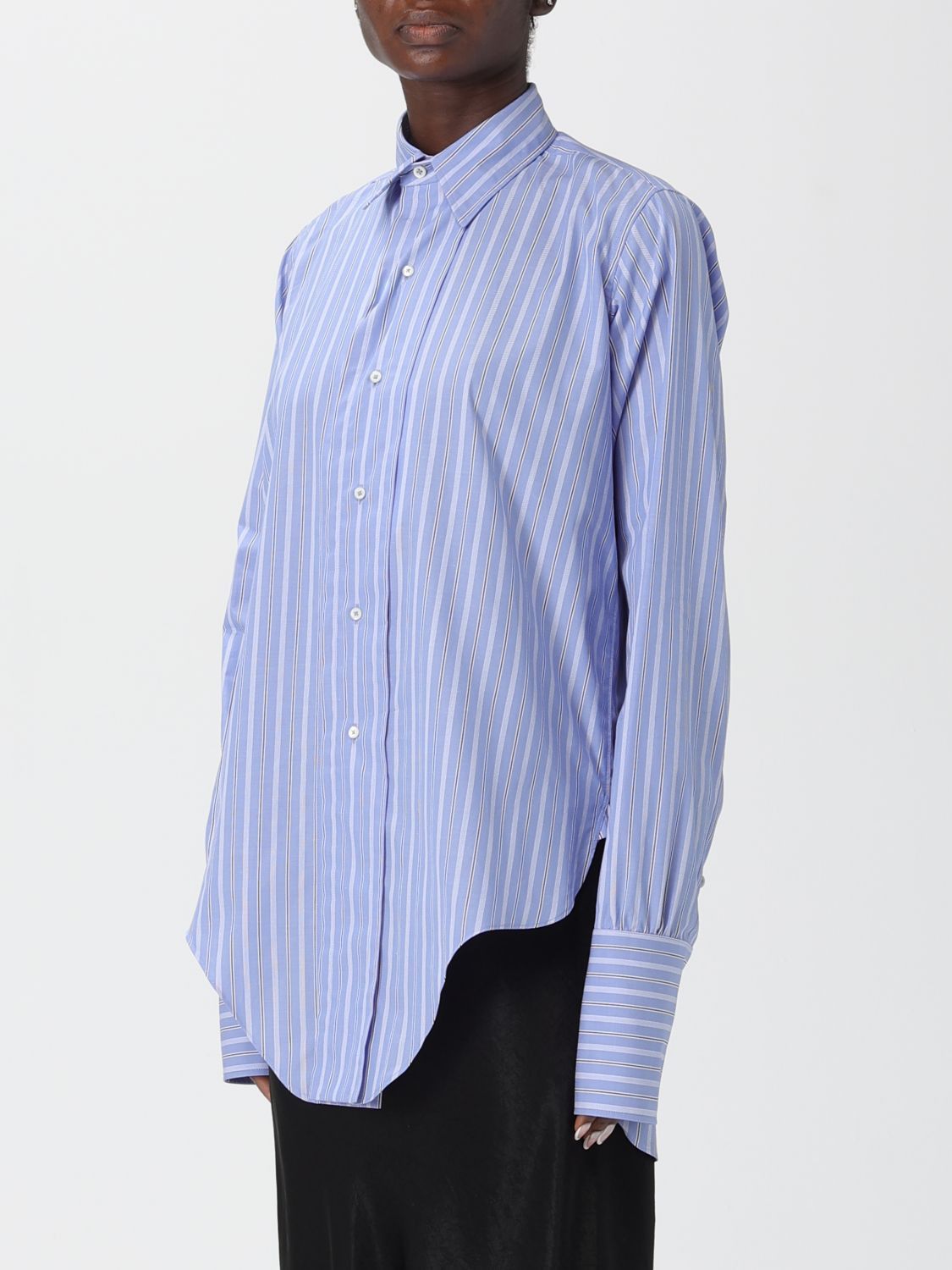 Maison Margiela Maison Margiela Shirt Woman Blue Size M / US 6-8 / IT 42-44 - 4 Thumbnail