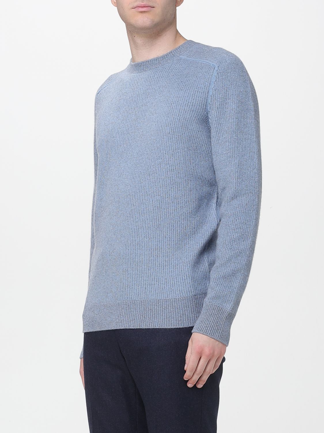 Zegna Sweater Men Gnawed Blue