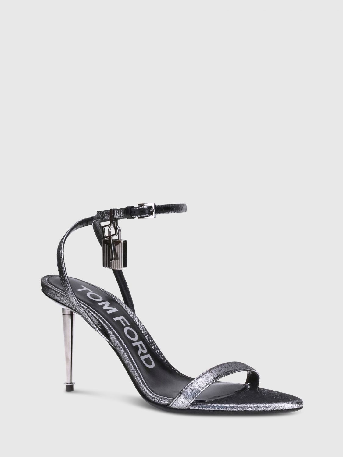 Tom Ford Tom Ford Heeled Sandal Woman Silver Size US 6 / IT 36 - 2 Thumbnail