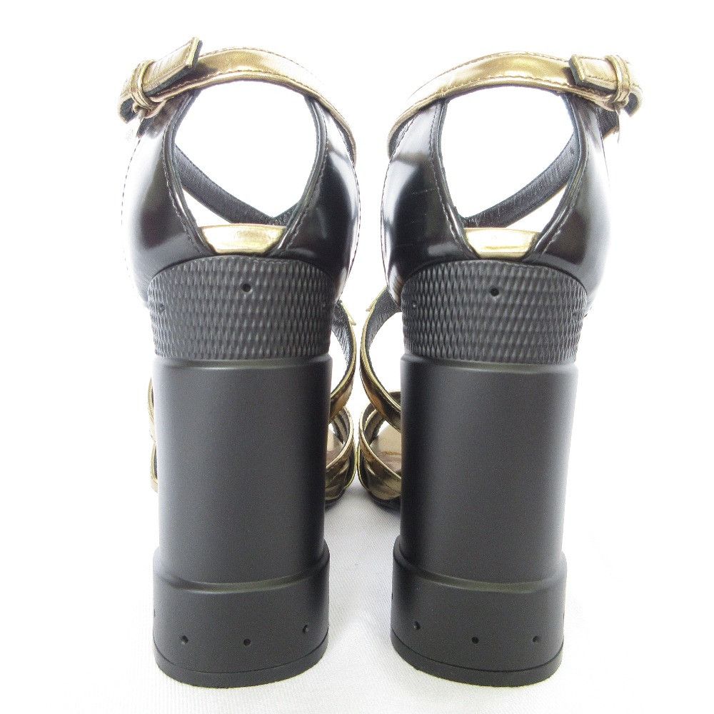 Prada Prada Prada Cross Strap Leather Sandals Leather Shoes DUTY FREE for USA Size ONE SIZE - 3 Thumbnail
