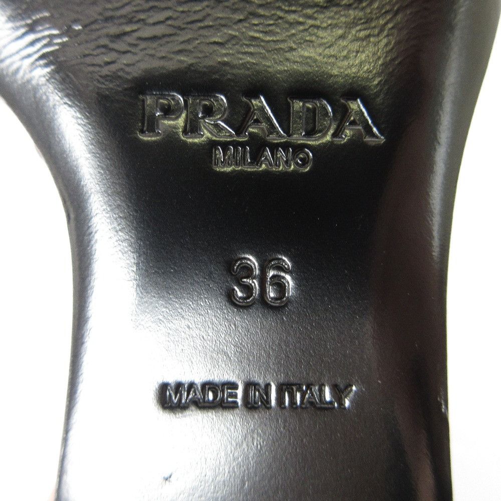 Prada Prada Prada Cross Strap Leather Sandals Leather Shoes DUTY FREE for USA Size ONE SIZE - 8 Thumbnail
