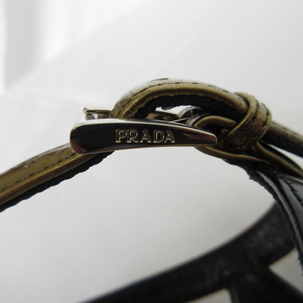 Prada Prada Prada Cross Strap Leather Sandals Leather Shoes DUTY FREE for USA Size ONE SIZE - 10 Thumbnail