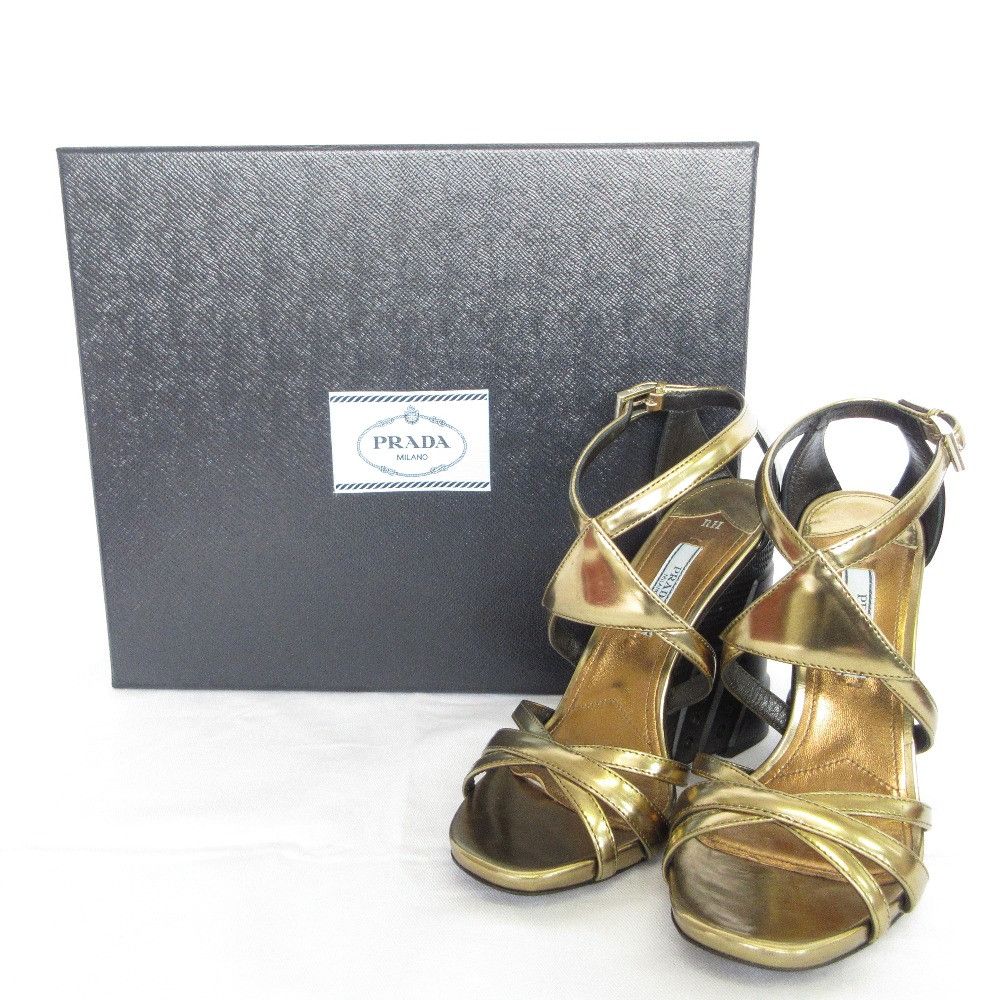 Prada Prada Prada Cross Strap Leather Sandals Leather Shoes DUTY FREE for USA Size ONE SIZE - 13 Thumbnail