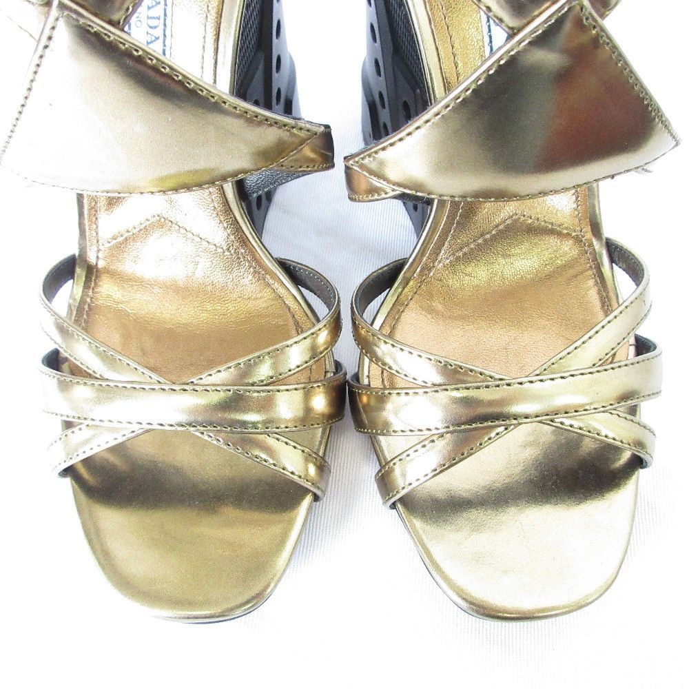Prada Prada Prada Cross Strap Leather Sandals Leather Shoes DUTY FREE for USA Size ONE SIZE - 4 Thumbnail